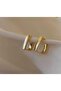 Stylish Nails Metal Earrings for Women Gold - 4