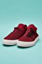 Lace-up Women's Shoes Claret Red - 3