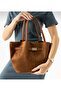 Women's Suede Nubuck Magnetic Arm Bag - 3