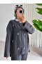Anthracite Gray Stone Embroidered Modal Set - 2
