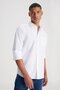 Regular Fit Regular Cut 100% Cotton White Shirt - 5