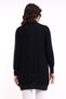 Gweru Women's Combed Cotton Italian Raglan Straight Skirt Long Sleeve Knitted Jacquard Stretchy Cardigan & Hijab Cardigan - Black - 7