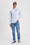 Regular Fit Regular Cut 100% Cotton White Shirt - 5
