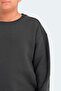 Logan Unisex Kids Sweatshirt Dark Gray - 6