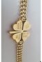 Steel Clover Protection, Money, Blocks Open Number Sequency Steel Bracelet