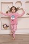DOOR KİDS Long Sleeve Padded Kuala Powder Color Girl's Fleece Children's Pajamas Set - 2