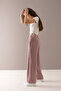 Dusty Rose Wide Leg Patterned Girl's Trousers 19789 - 6