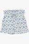 Girl's Shorts with Floral Bow and Elastic Waist, Ages 8-14, White - 3