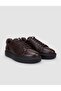 100% Genuine Leather Brown Lace-Up Men's Sports Shoes - 2
