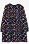 Girl's Long Sleeve Dress Colorful Polka Dot Patterned 1.5-5 Years Old, Navy Blue - 5