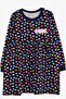 Girl's Long Sleeve Dress Colorful Polka Dot Patterned 1.5-5 Years Old, Navy Blue - 4