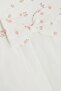 Girl's Long Sleeve Dress Floral Print Frilly Bow Age 3-7 Ecru - 4