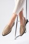 River Genuine Leather Mink Color Women's Loafer Daily Flat Shoes - 6