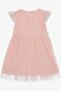 Girl's Dress Glitter Tulle Ruffle 3-7 Years, Salmon - 2