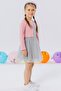 Girl's Long Sleeve Dress with Tulle, Ages 3-8, Pink - 3