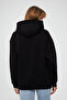 Unisex Black Basic Sweatahirt Hoodie 100% Cotton - 5