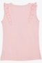 Girl's T-Shirt with Ruffled Shoulders and Ice Cream Print, Ages 4-8, Pink - 5