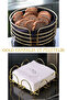 Luxury Stainless Gold Gold Bread Basket and Napkin Holder Set of 2