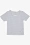 Girl's T-Shirt Striped Square Collar Embroidered 9-14 Years, White