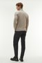 Men's Beige Color Turtleneck Knitwear Sweater - 2