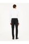 Woven Anthracite Slim Fit Stamp Fabric Navy Blue Trousers - 2