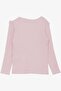 Girl's Long Sleeve T-Shirt with Frilly Collar and Emblem Age 3-8, Pink - 2