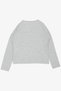 Girl's Long Sleeve T-Shirt Gilded Text Printed Heart 6-12 Years, Light Gray Melange - 6