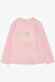 Girl's Long Sleeve T-shirt Embossed Swan Printed 2-6 Years Old, Pink