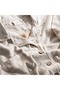 Alinda Women's Pajama Set 100% Organic Cotton Muslin Beige - 2