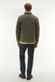 Men's Khaki Textured Regular Fit Long Sleeve Shirt - 2