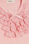 Girl's Long Sleeve T-Shirt with Laced Bow, Ages 3-8, Pink - 3