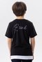 Boy's T-shirt with Text Printed 8-14 Years Old, Black - 2