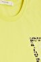 Girls & Boys Boy's T-Shirt with Text Printing, Age 8-14, Yellow - 3