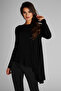 Women's Black Asymmetric Cut Blouse 14L4103 - 5