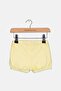 Toddler Girls Plaid Side Button Shorts, Yellow - 2