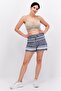 Women Crochet Oversize Basic Shorts, Grey - 2