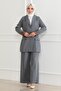 Leopard Patterned Suit Gray 19218