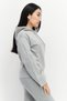 Women Sportswear Fit Brand Logo Training Hoodies, Grey - 2