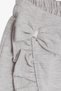 Girl's Shorts Skirt with Bow and Ruffles 1.5-5 Years, Beige Melange - 3