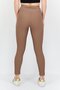 Women Ribbed Pull On Leggings, Brown - 2