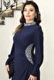 Navy Blue Lavin Evening Dress - ELBNMD1477 - 3