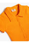 Polo Neck T-Shirt Ribbed Cotton - 3