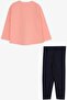 Baby Girl Tights Set Rabbit Printed 9 Months-3 Years, Salmon - 2