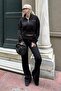 Black Spanish Leg Women's Tracksuit Set Mg2203 - 3