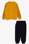 Boy's Tracksuit Set with Teddy Bear Embroidery, Age 1-4, Yellow - 2