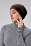 Women's Hijab Ready-To-Wear Practical Snap-On Bonnet Elastic Non-Slip Bitter Brown - 2