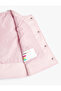 Quilted Vest with Round Collar and Snap Pockets - 4
