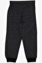 Girls & Boys Sweatpants with Emblem, Pocketed, and Drawstring Accessory, Ages 1.5-5, Black Melange - 5