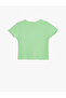 T-Shirt Short Sleeve Ribbed Crew Neck Palm Window Detail - 2