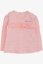 Girl's Long Sleeve T-Shirt Laced 1-4 Years, Salmon Melange
